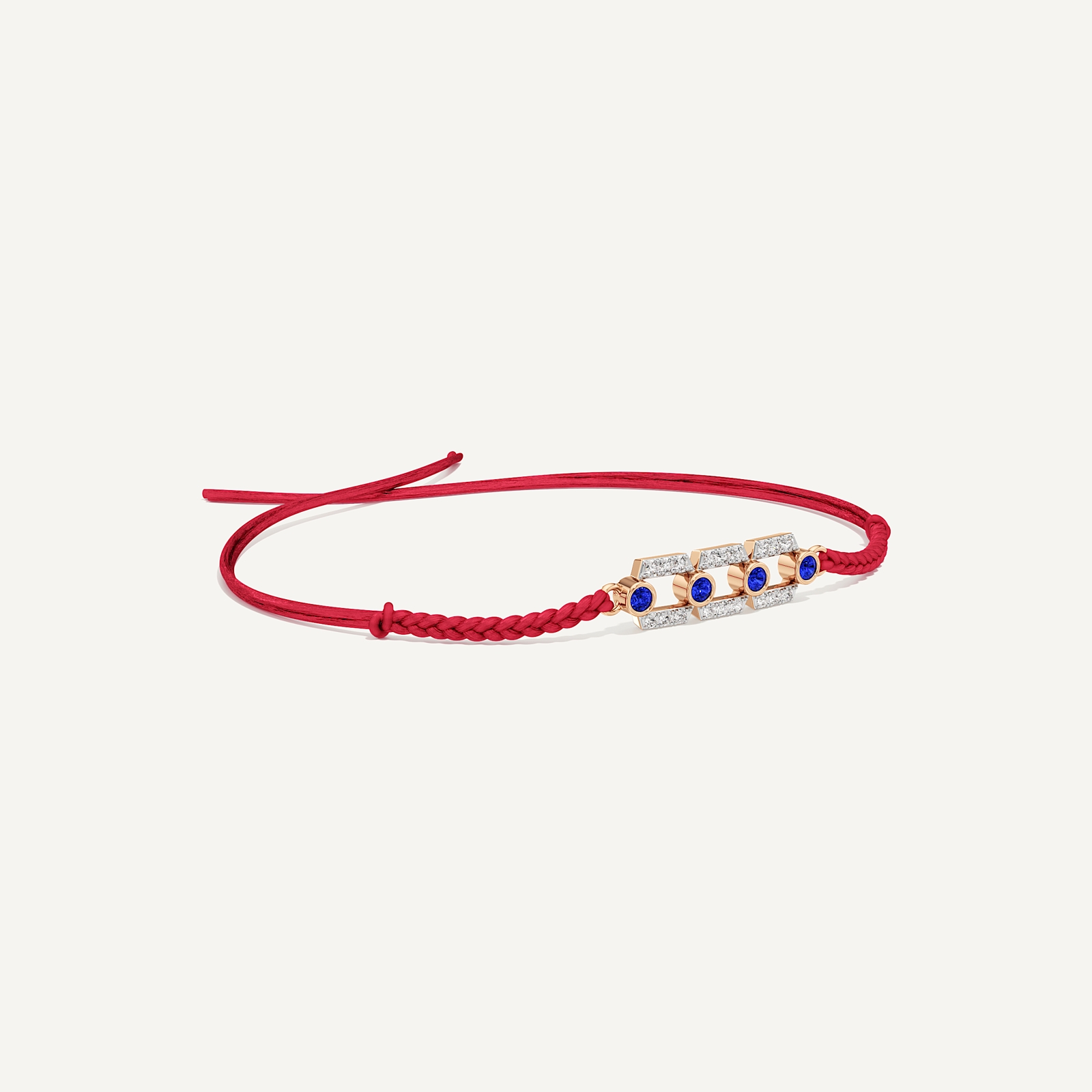Always There Three Link Blue Diamond Rakhi
