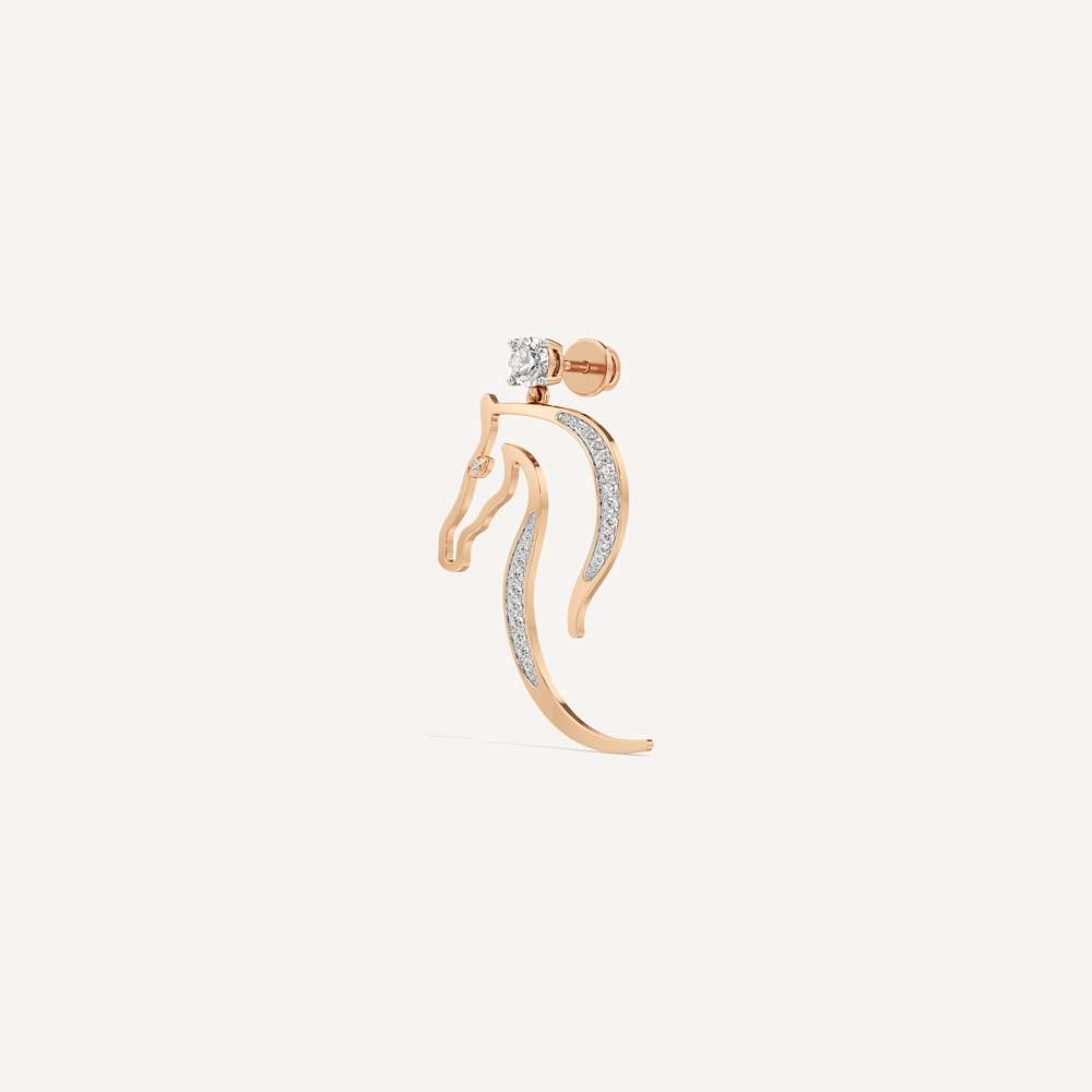 Pegasus Curve Horseshoe Earring