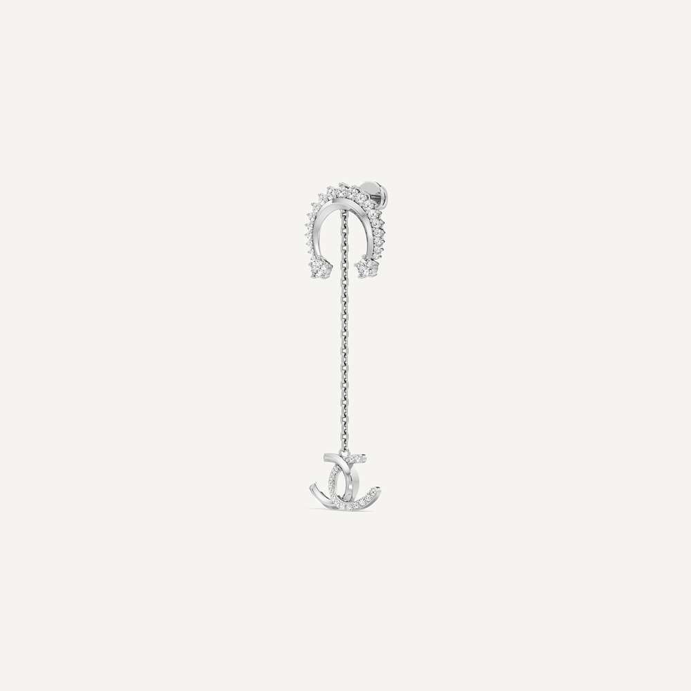 Fortuna Jump Line Horseshoe Earring