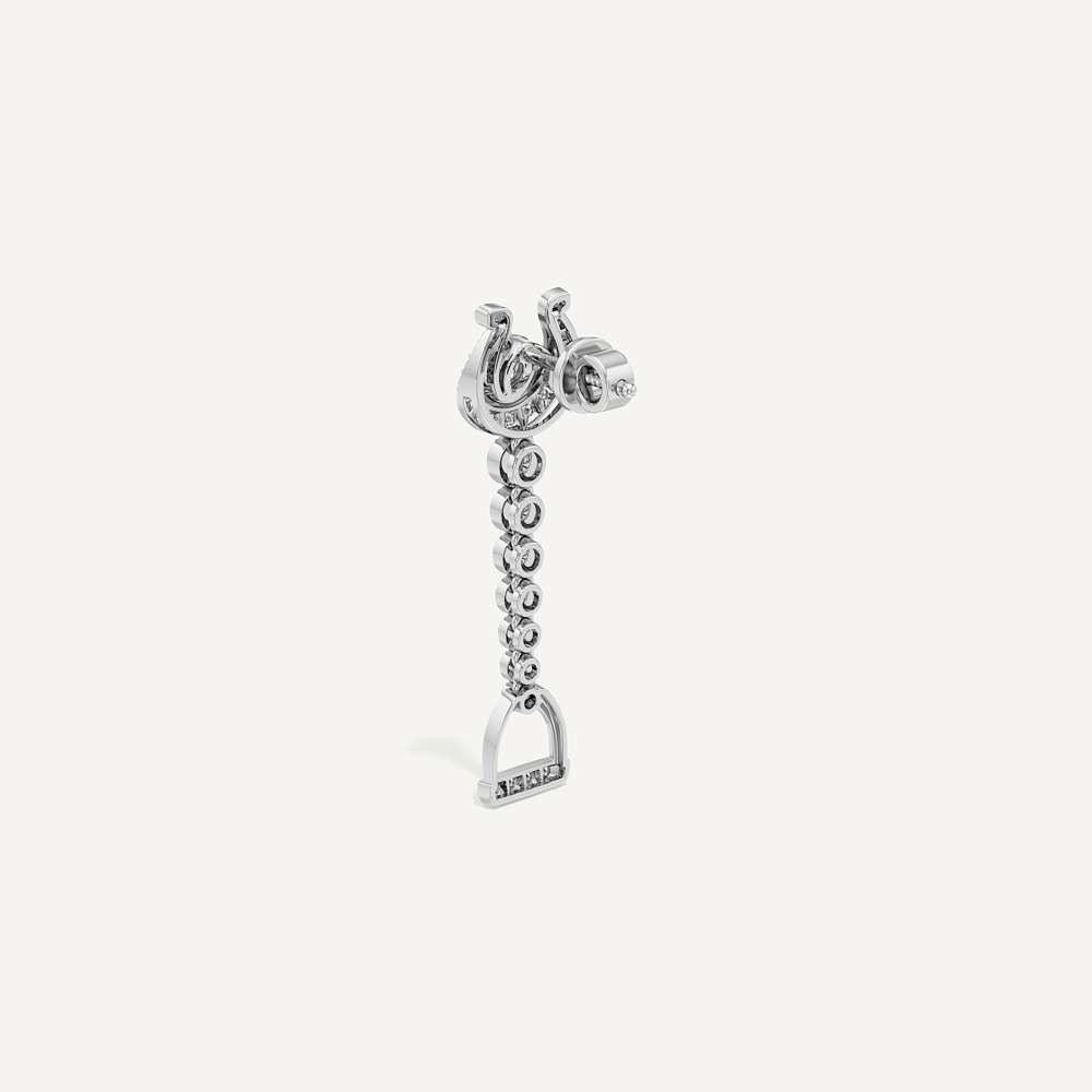 Phoenix Stirrup Horseshoe Dangler Earring