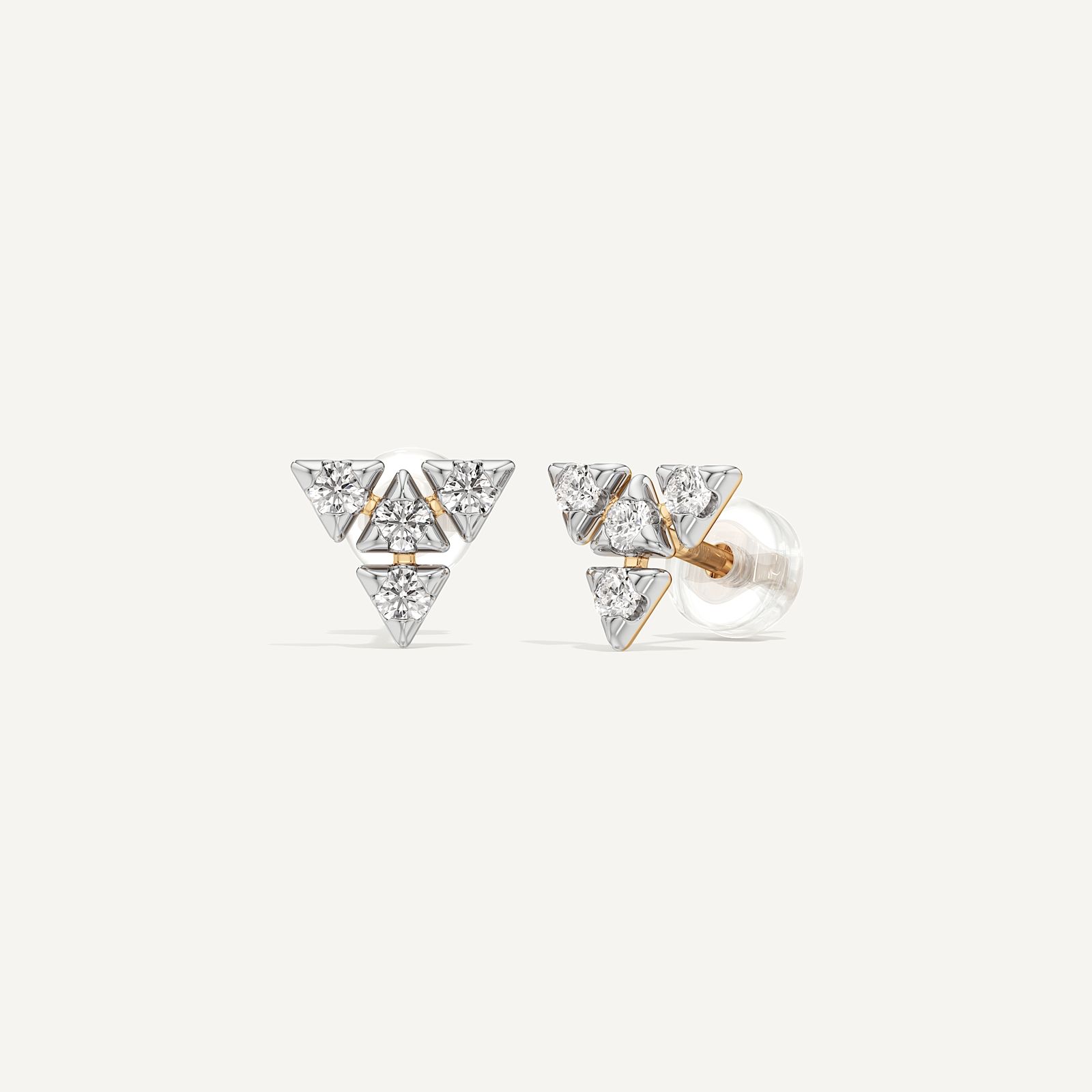 Pyramid Mosaic Diamond Stud