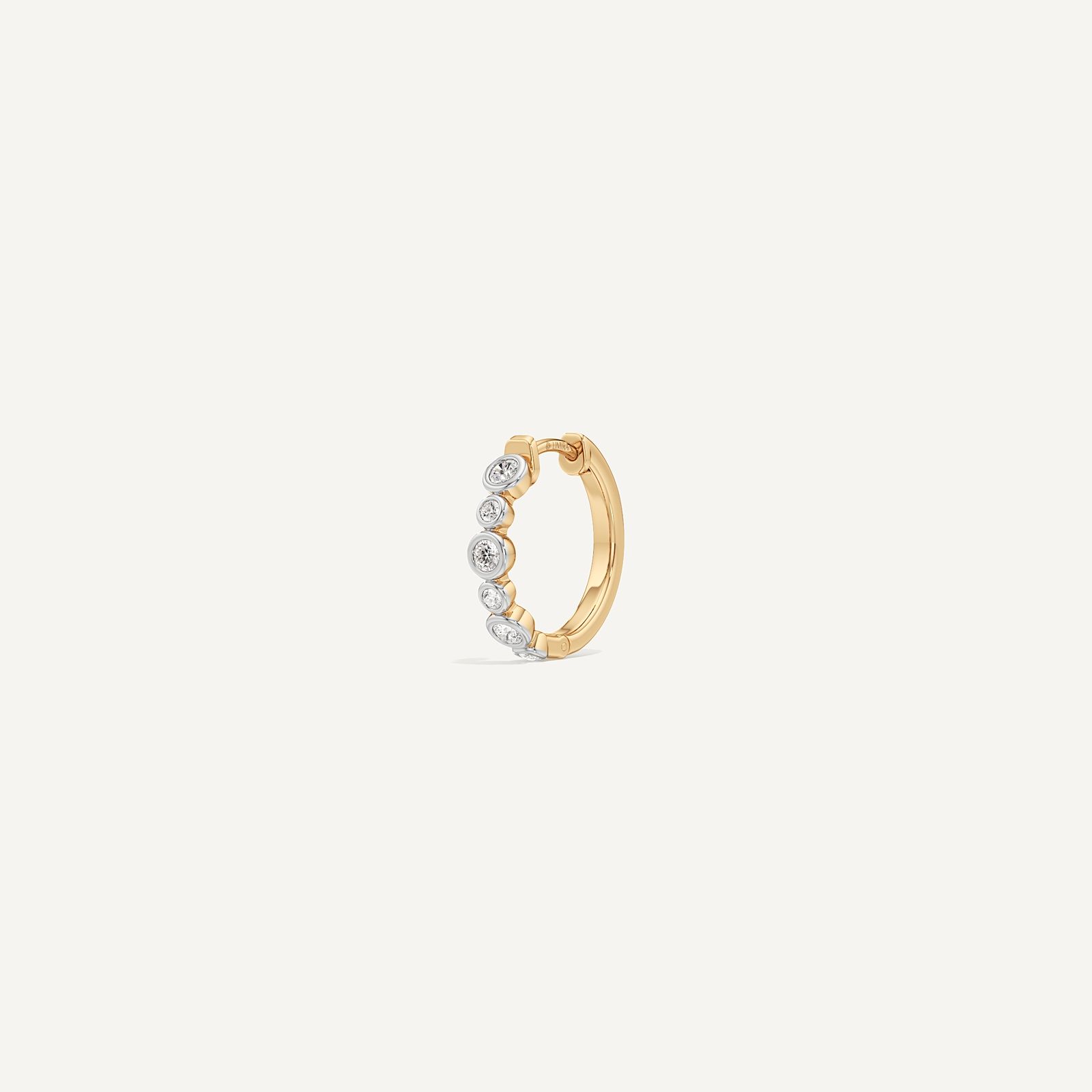 Laurel Bezel Diamond Hoop