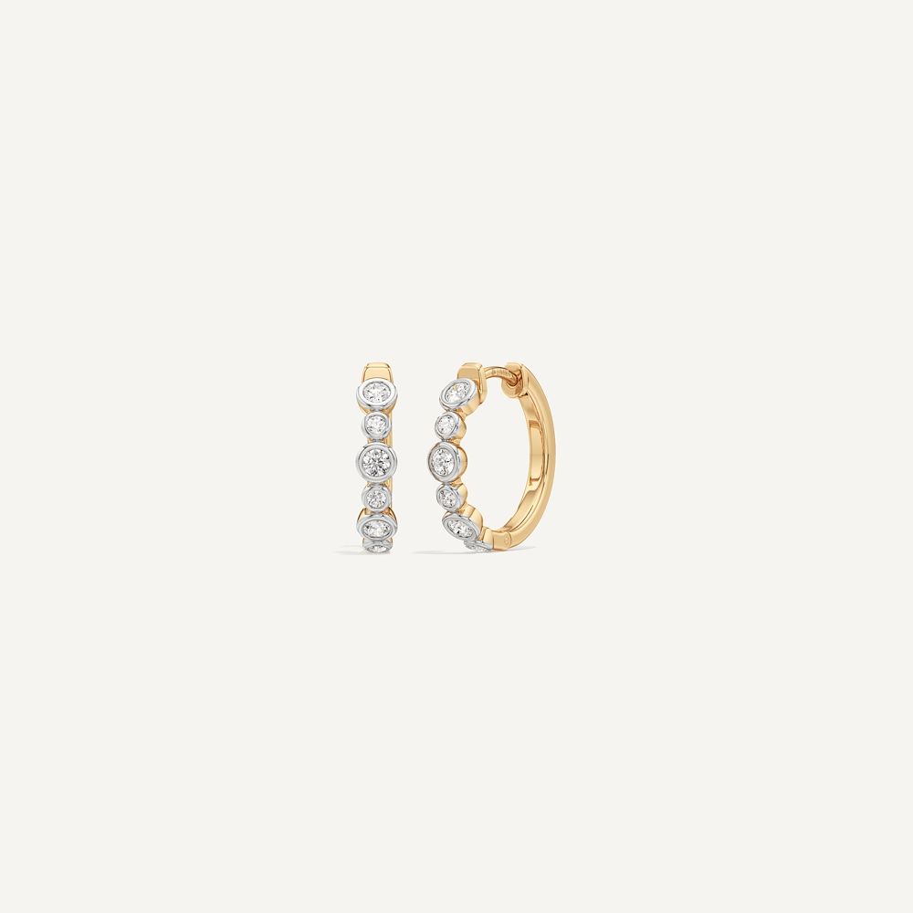 Laurel Bezel Diamond Hoop