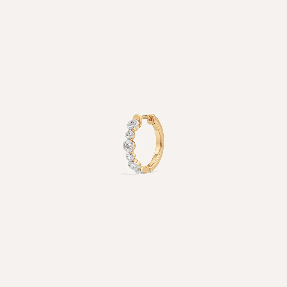 Laurel Bezel Diamond Hoop