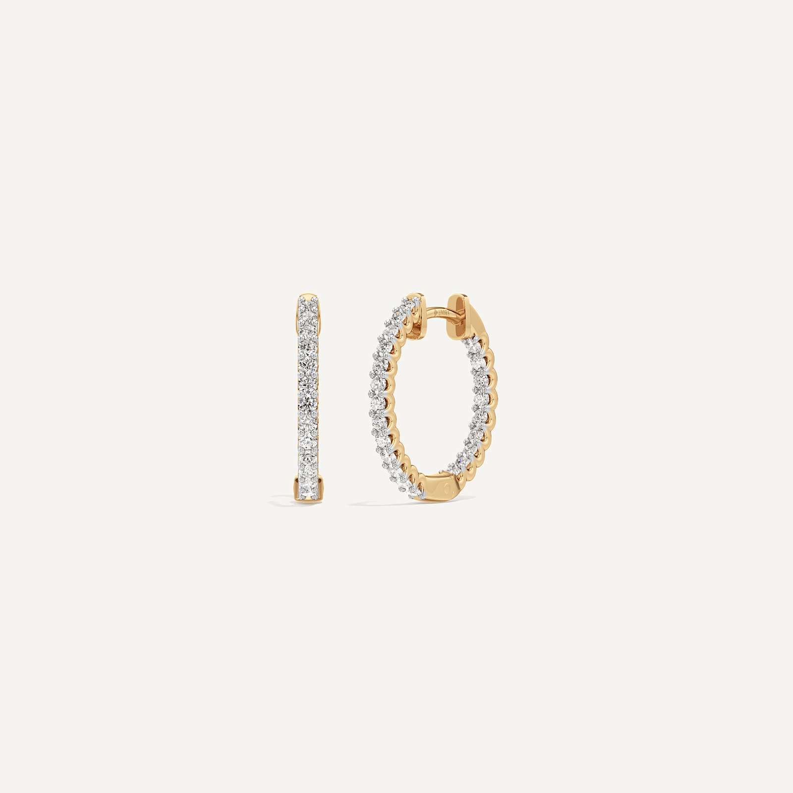 Bellis Round Diamond Hoop