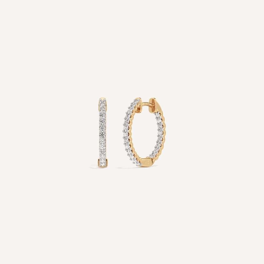 Bellis Round Diamond Hoop