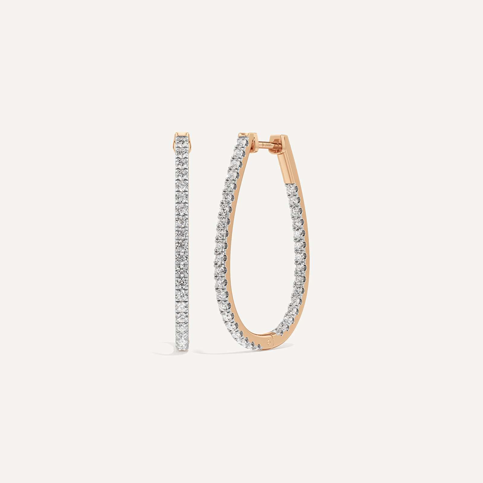 Noir Oval Diamond Hoop
