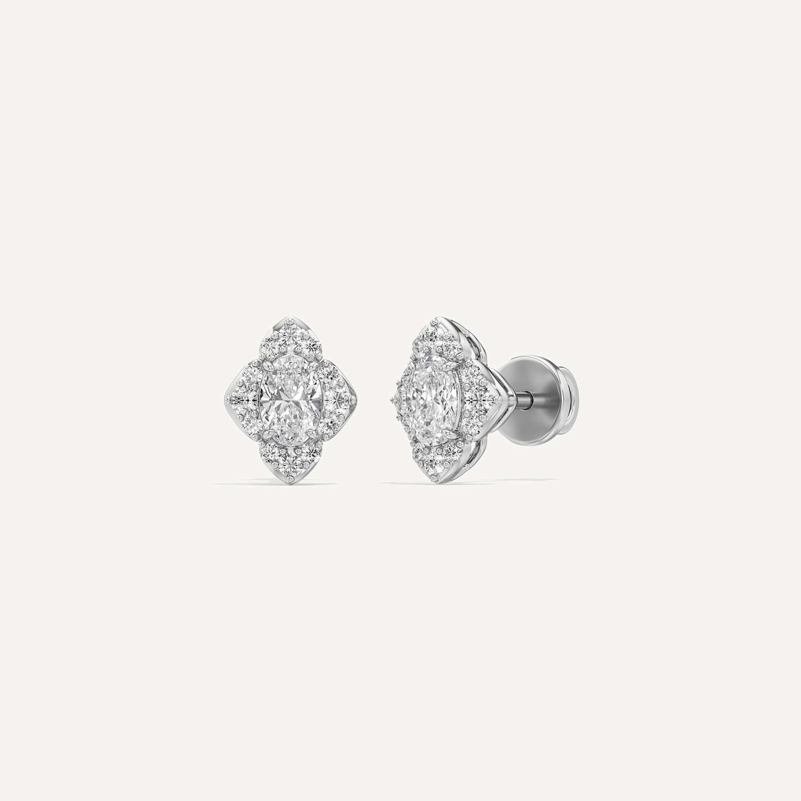 Emma Oval Diamond Stud