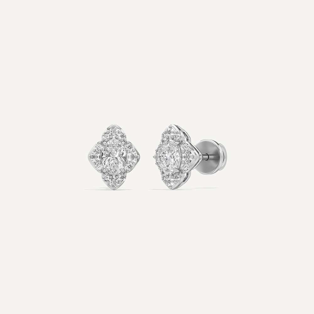 Emma Oval Diamond Stud