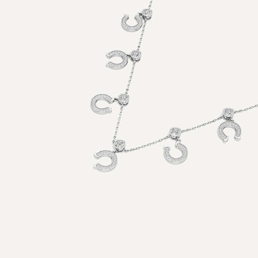Charm Story Lab grown Diamond Horseshoe Necklace