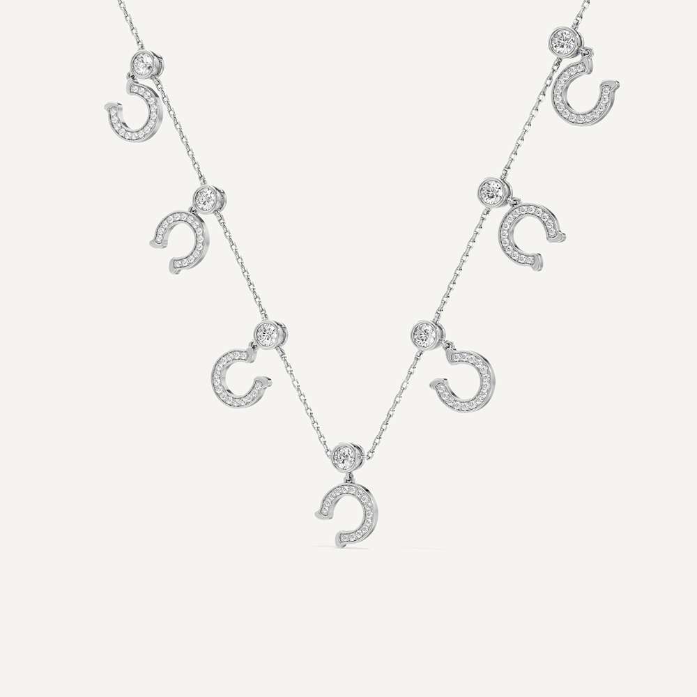 Charm Story Lab grown Diamond Horseshoe Necklace