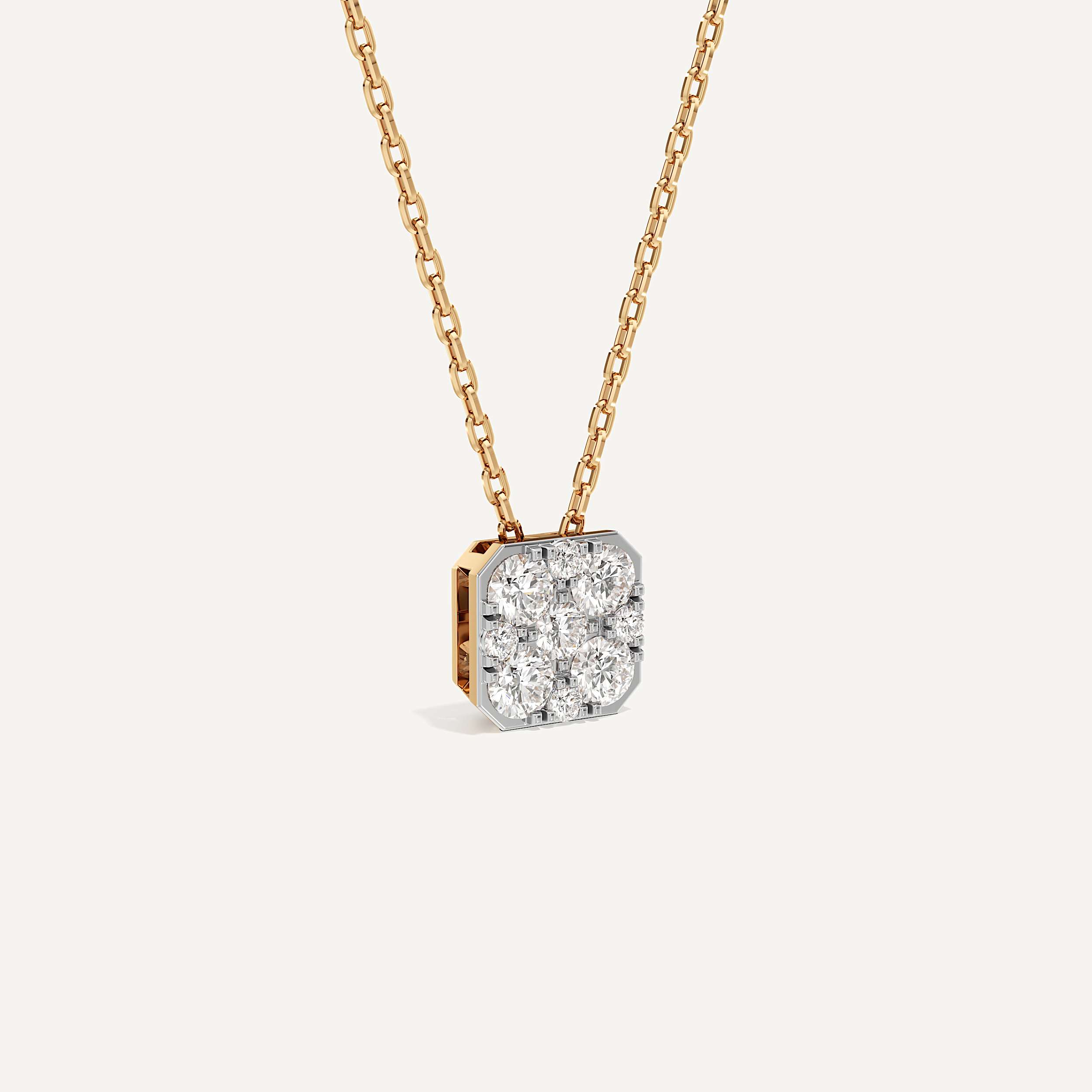 Dazzling Asscher Diamond Pendant with Chain