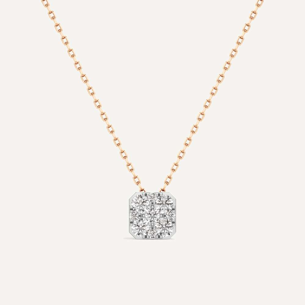 Dazzling Asscher Diamond Pendant with Chain