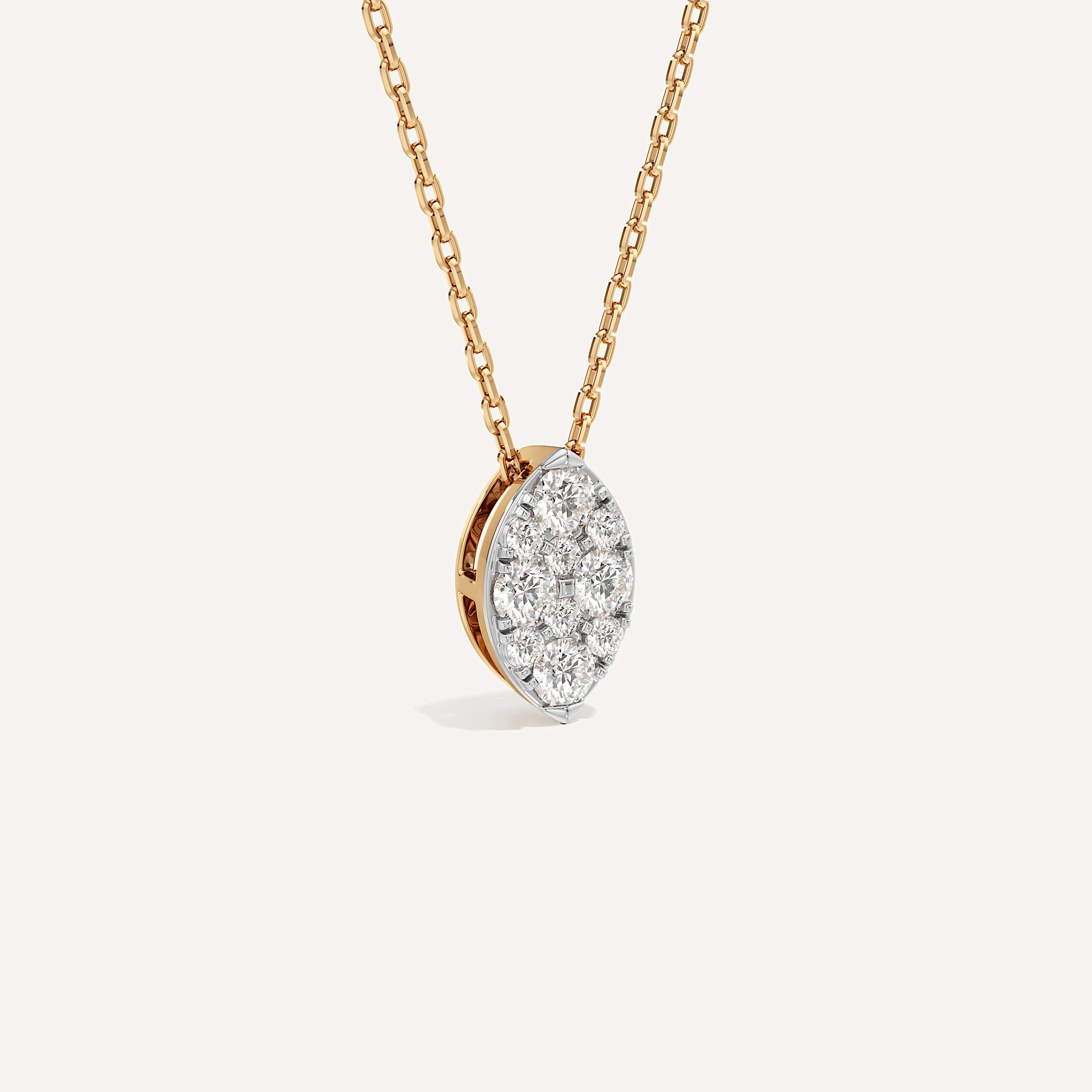 Silent Gravity Marquise Diamond Pendant with Chain