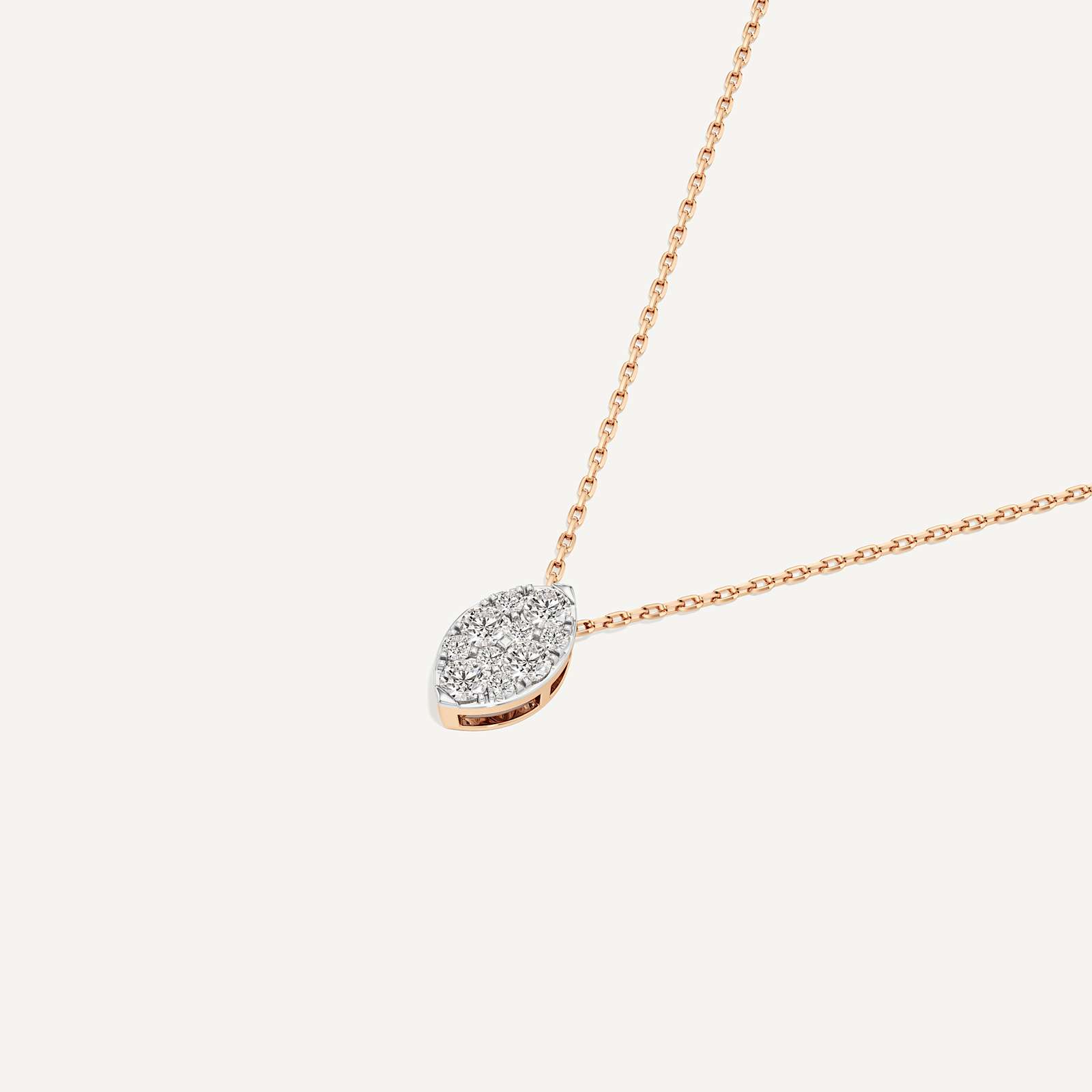 Silent Gravity Marquise Diamond Pendant with Chain