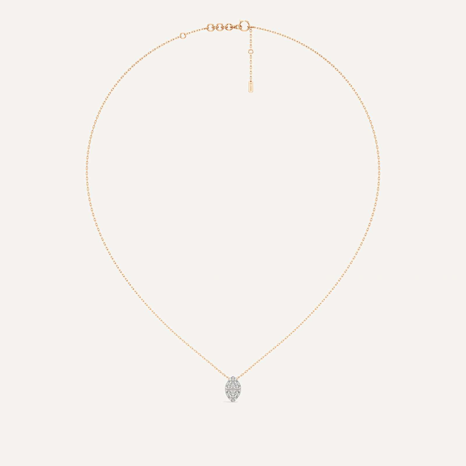 Silent Gravity Marquise Diamond Pendant with Chain