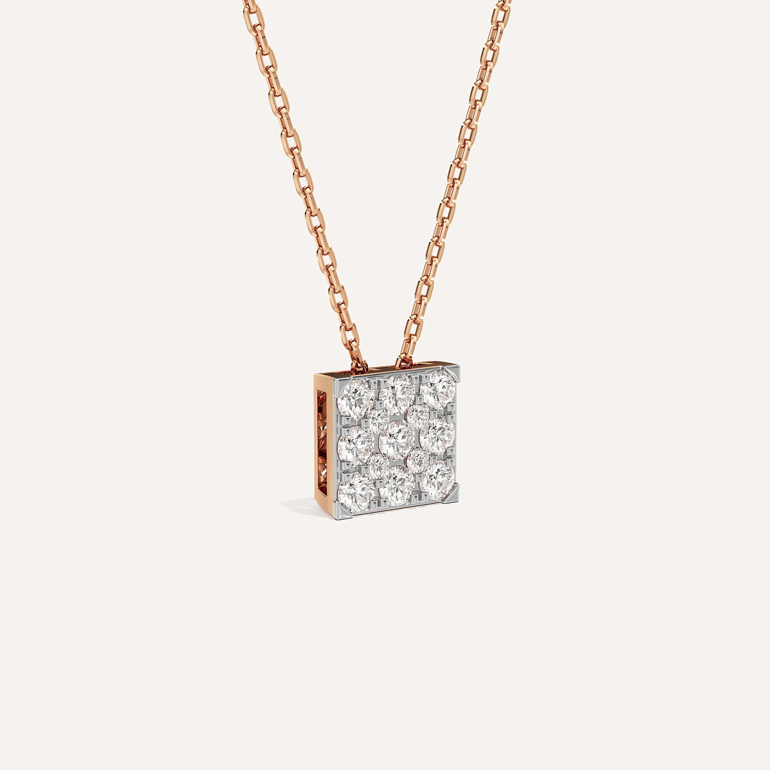 Sovereign Princess Diamond Pendant with Chain