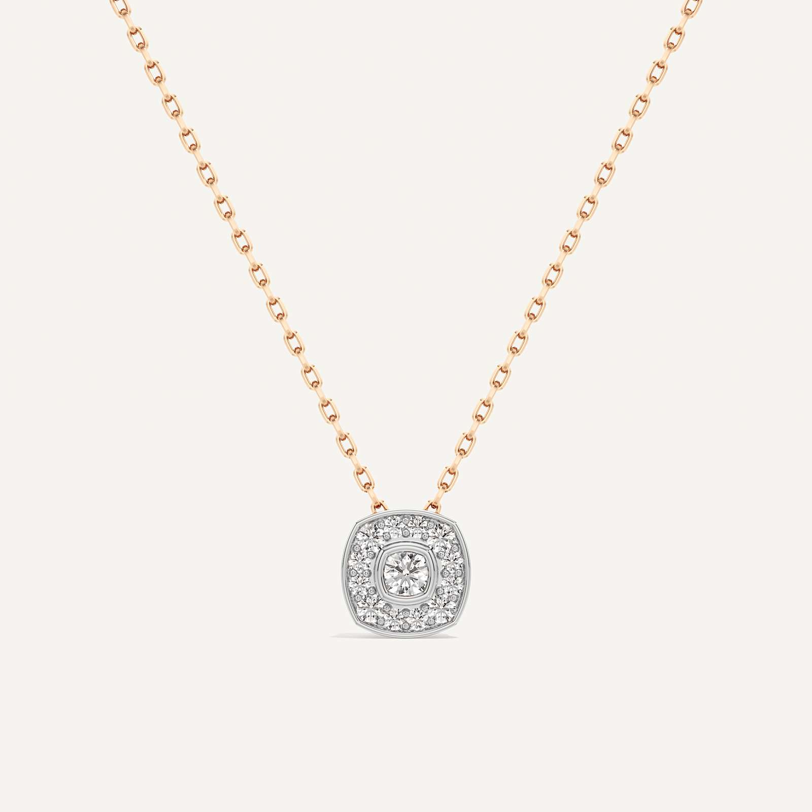 Distinctly Yours Cushion Diamond Pendant with Chain