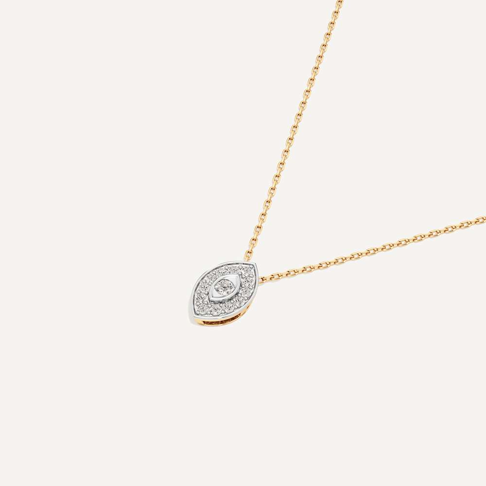 Quietly Protecting Marquise Diamond Pendant with Chain