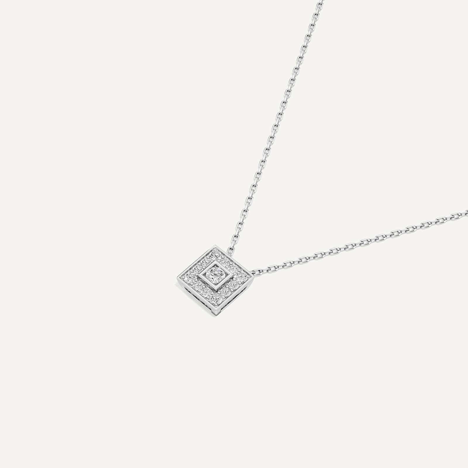 Finishing Touch Princess Diamond Pendant with Chain