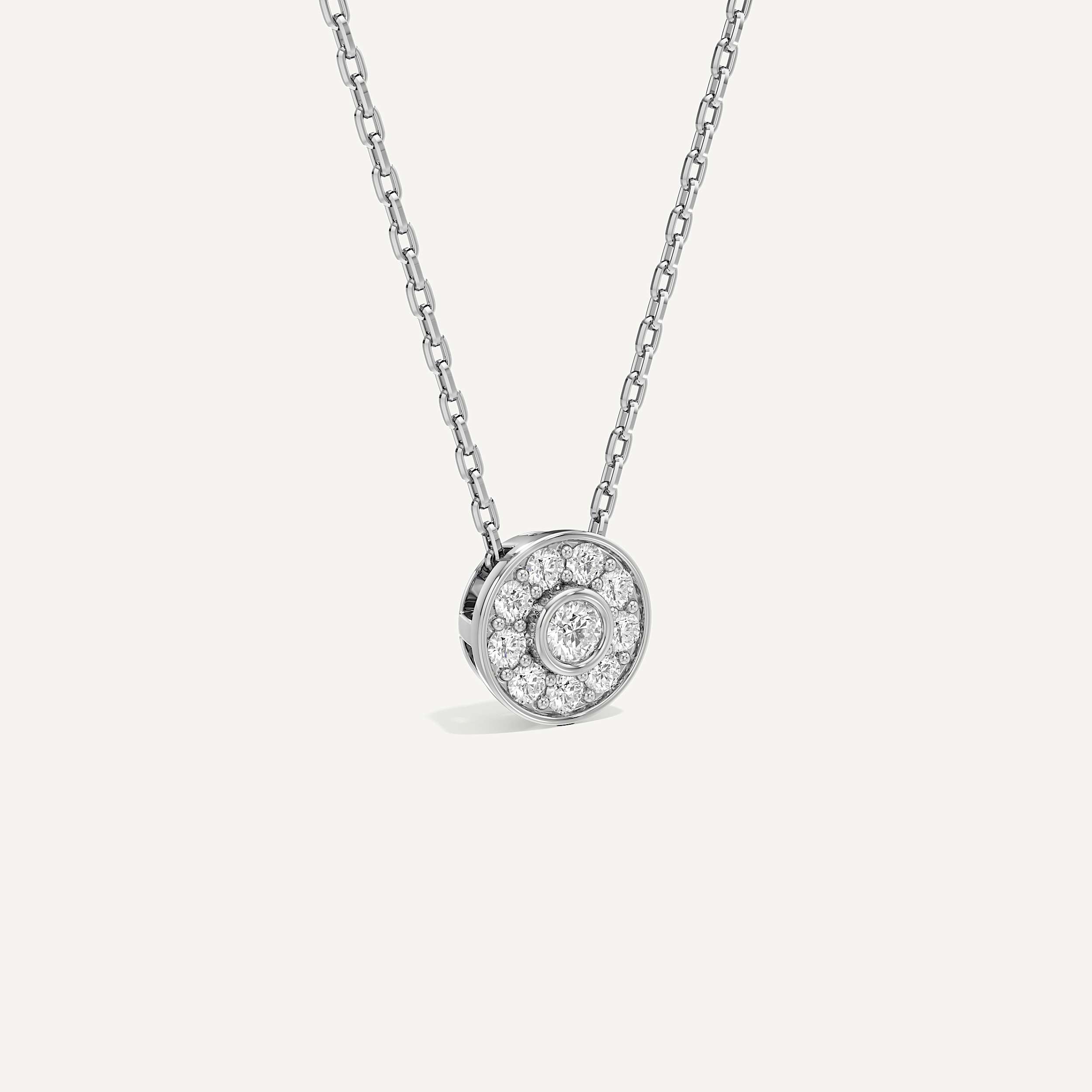 Part of You Round Diamond Pendant with Chain