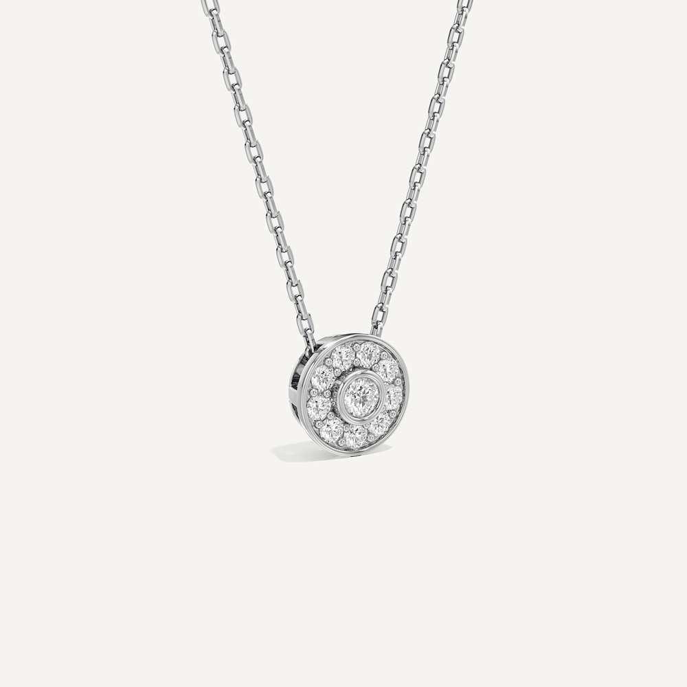 Part of You Round Diamond Pendant with Chain