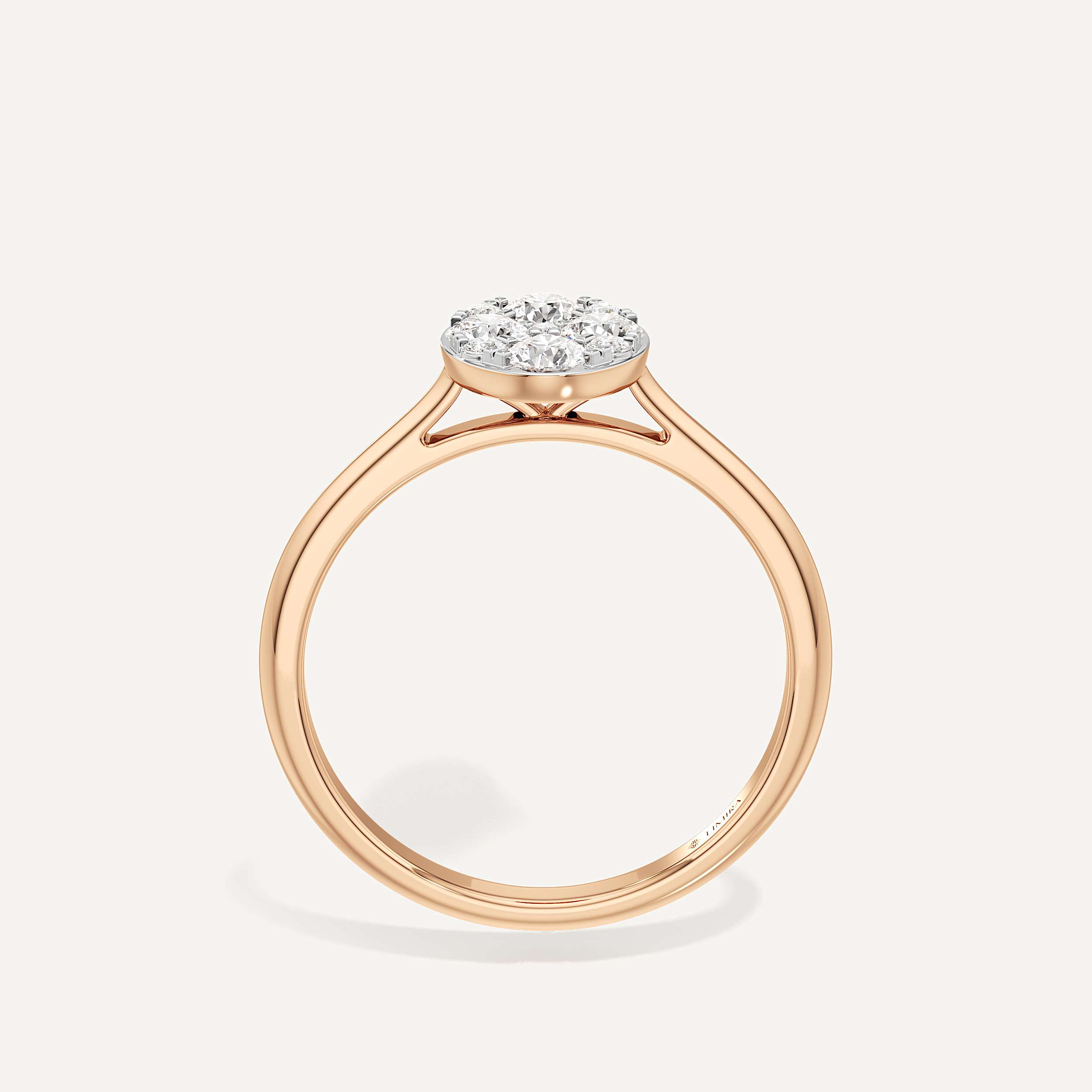 Effortless Pull Oval Diamond Ring