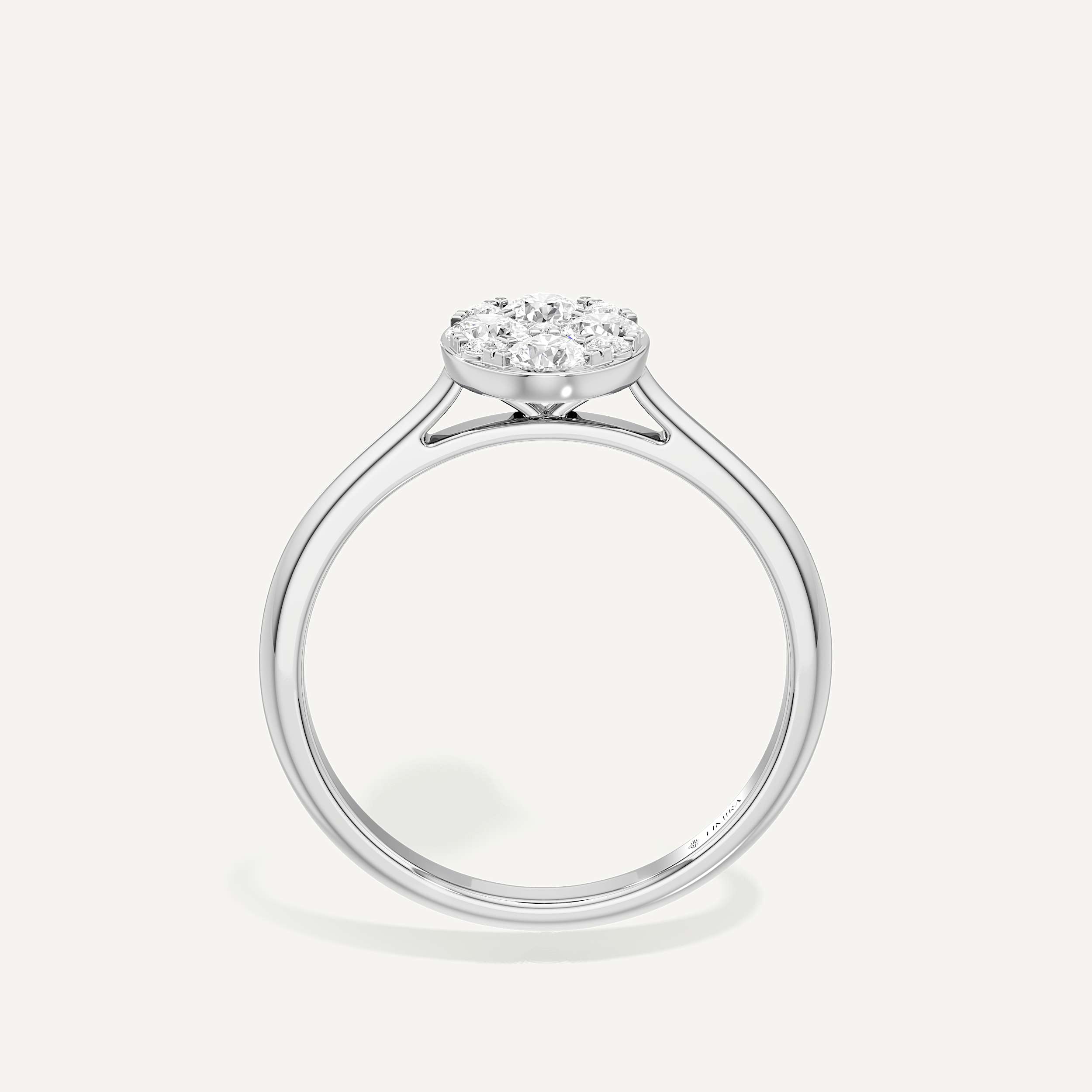 Effortless Pull Oval Diamond Ring