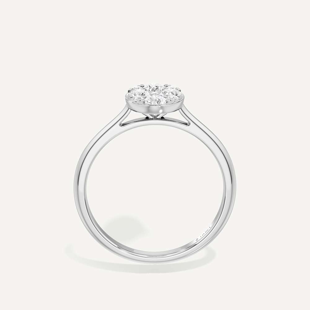 Effortless Pull Oval Diamond Ring
