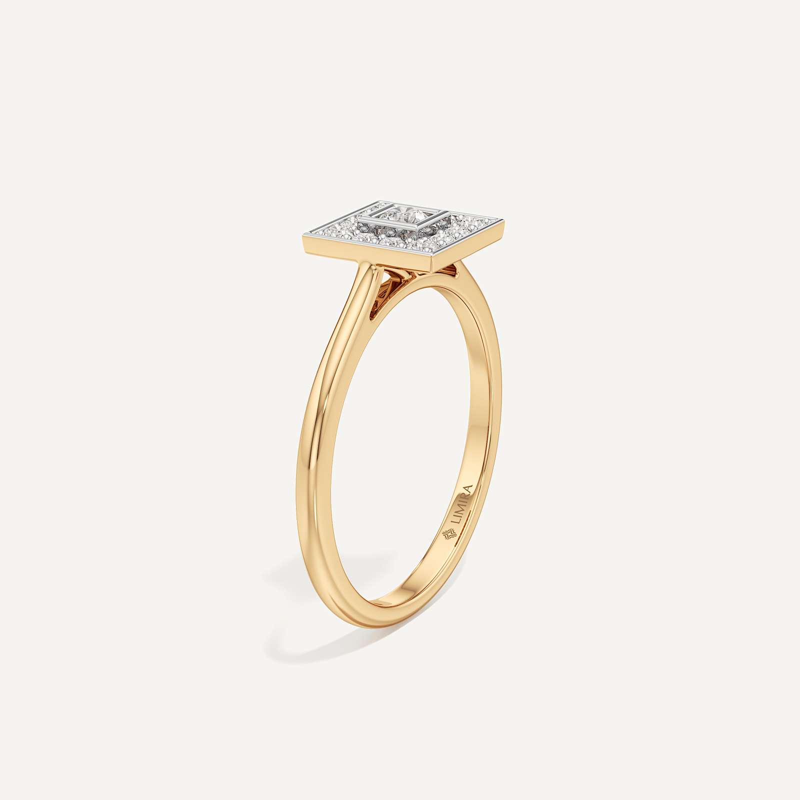 Subtle Spark Princess Diamond Ring
