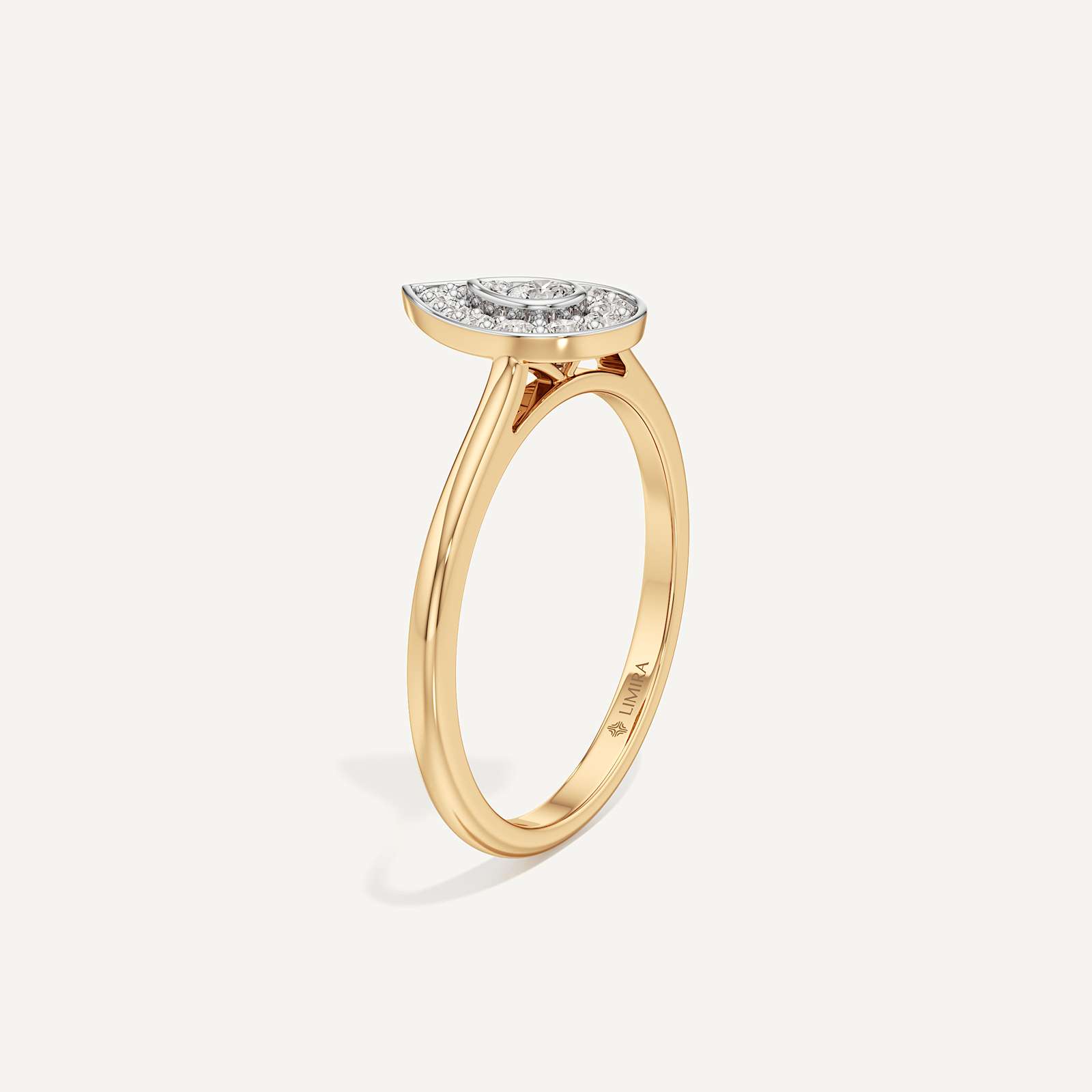 Intimate Drop Pear Diamond Ring