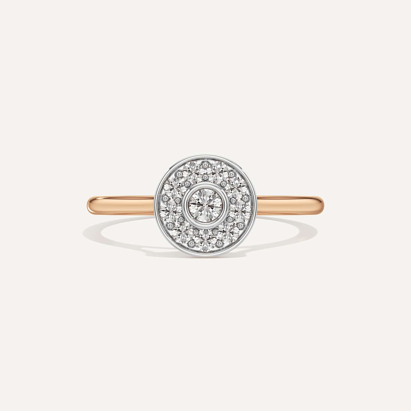 Centre of Gravity Round Diamond Ring