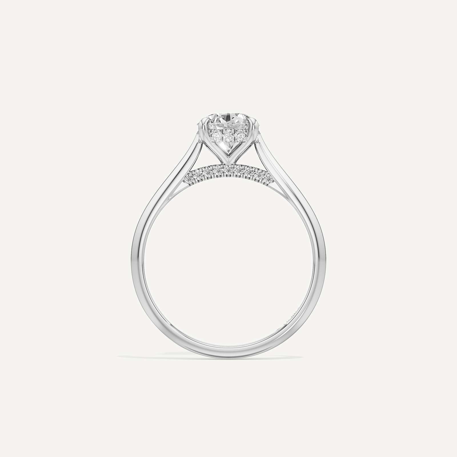 Held Round Solitaire Diamond