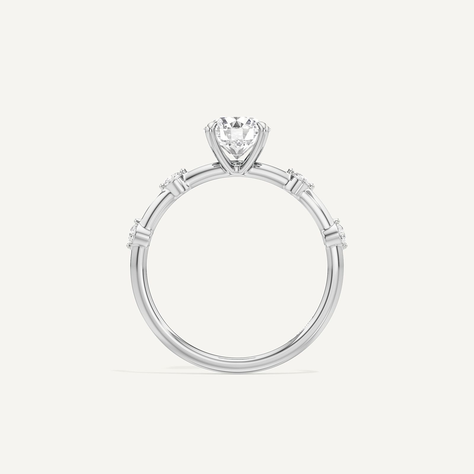 Viona Side Stone Solitaire Diamond