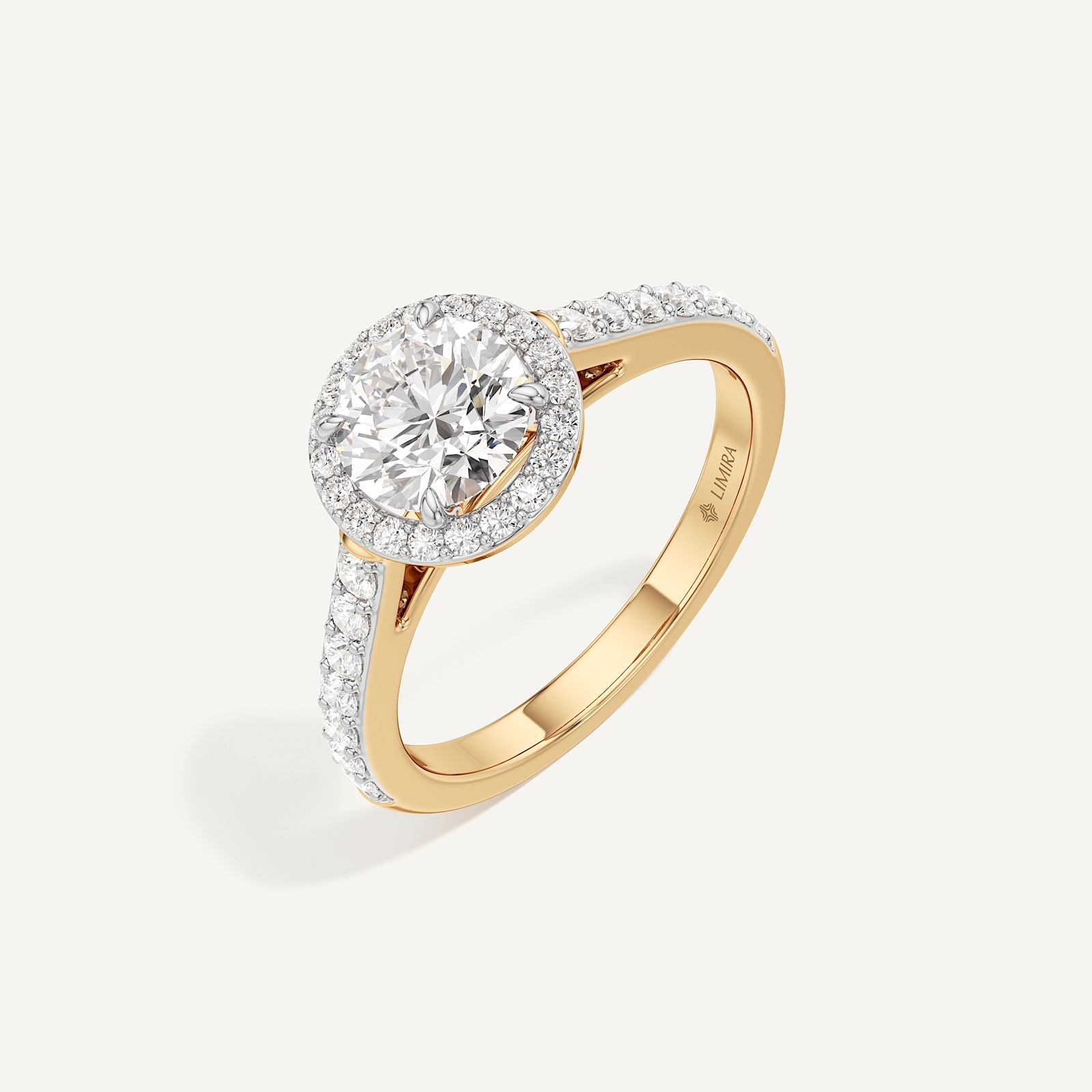 Sunburst Halo Round Diamond