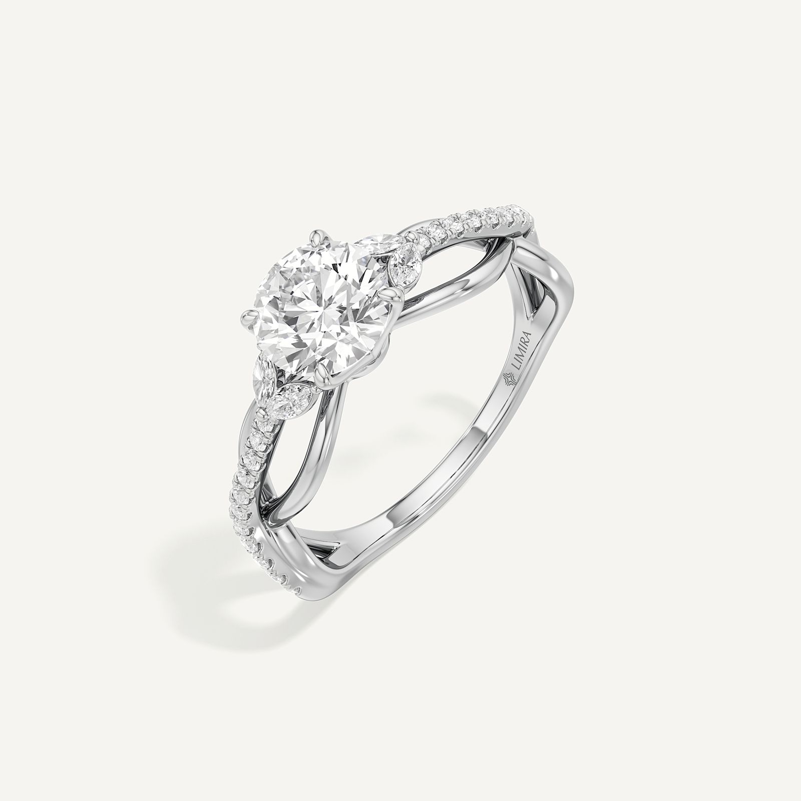 Helix Twisted Pave Diamond