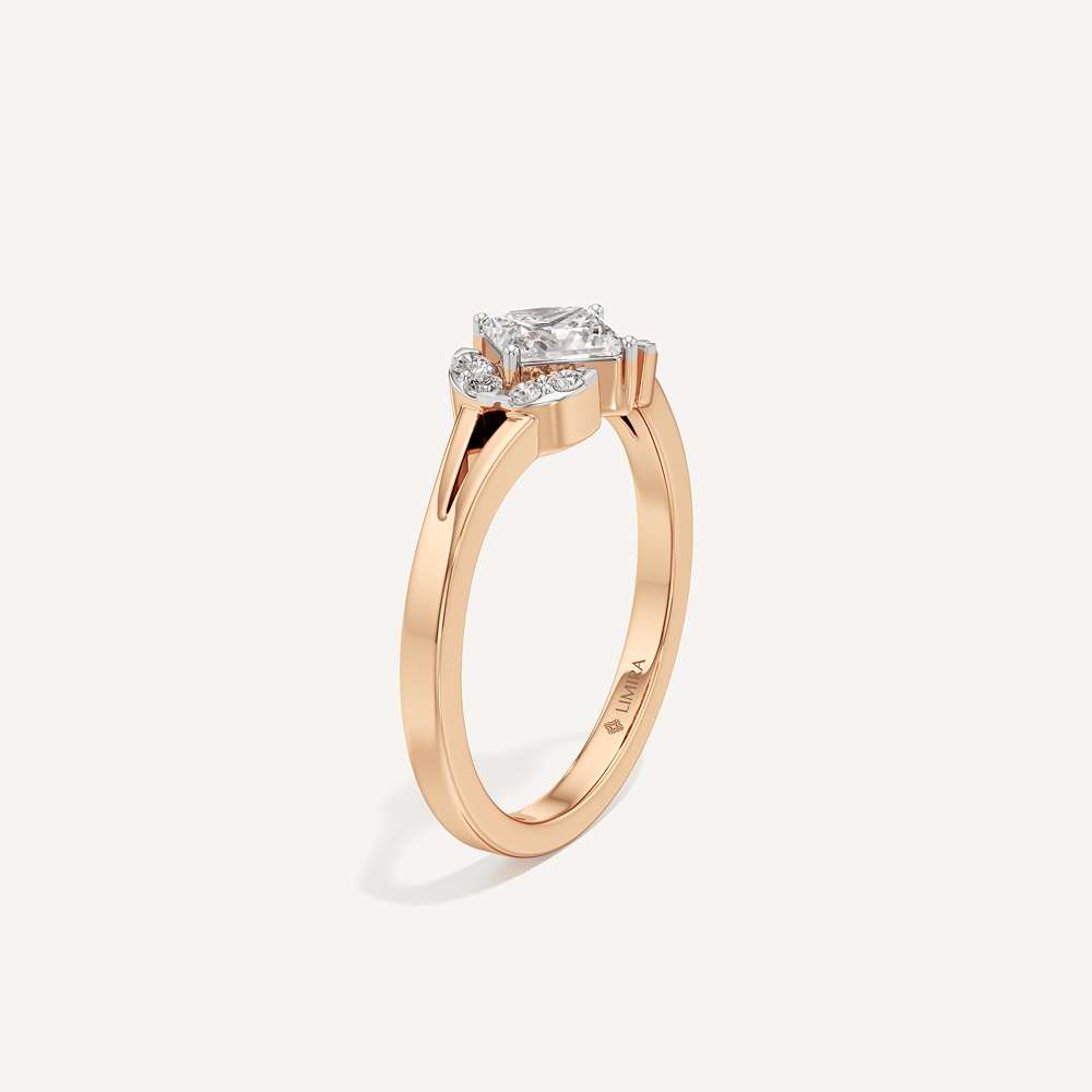 Evora Princess & Round Lab Grown Diamond