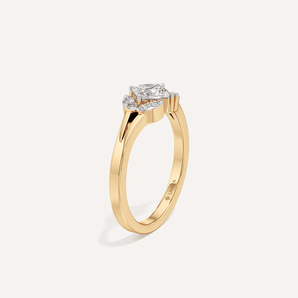 Evora Princess & Round Lab Grown Diamond