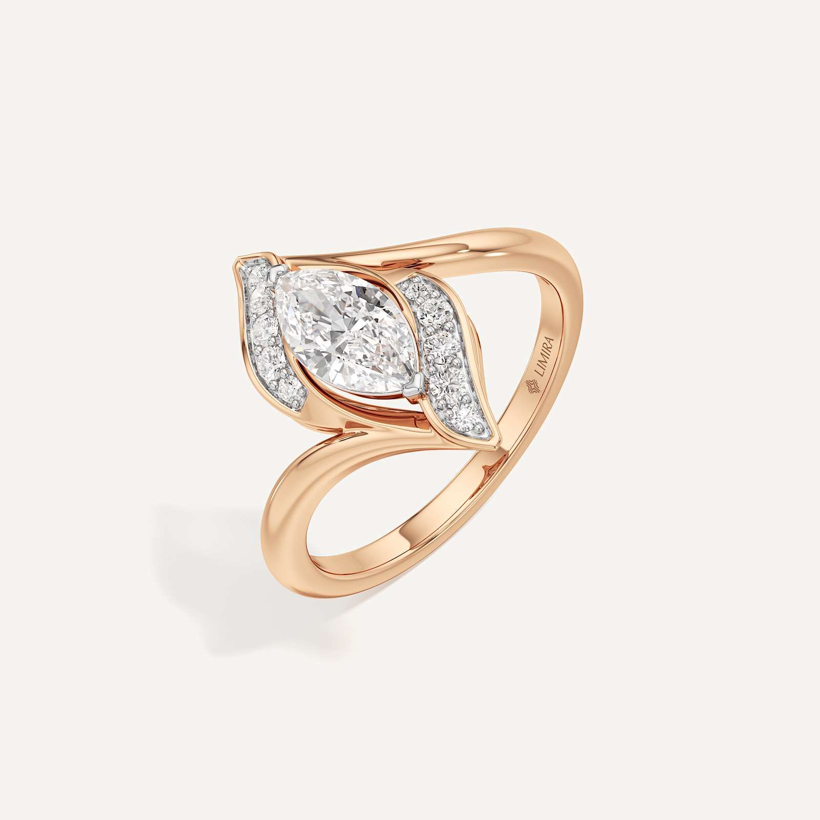 Twisted Pave Marquise Diamond
