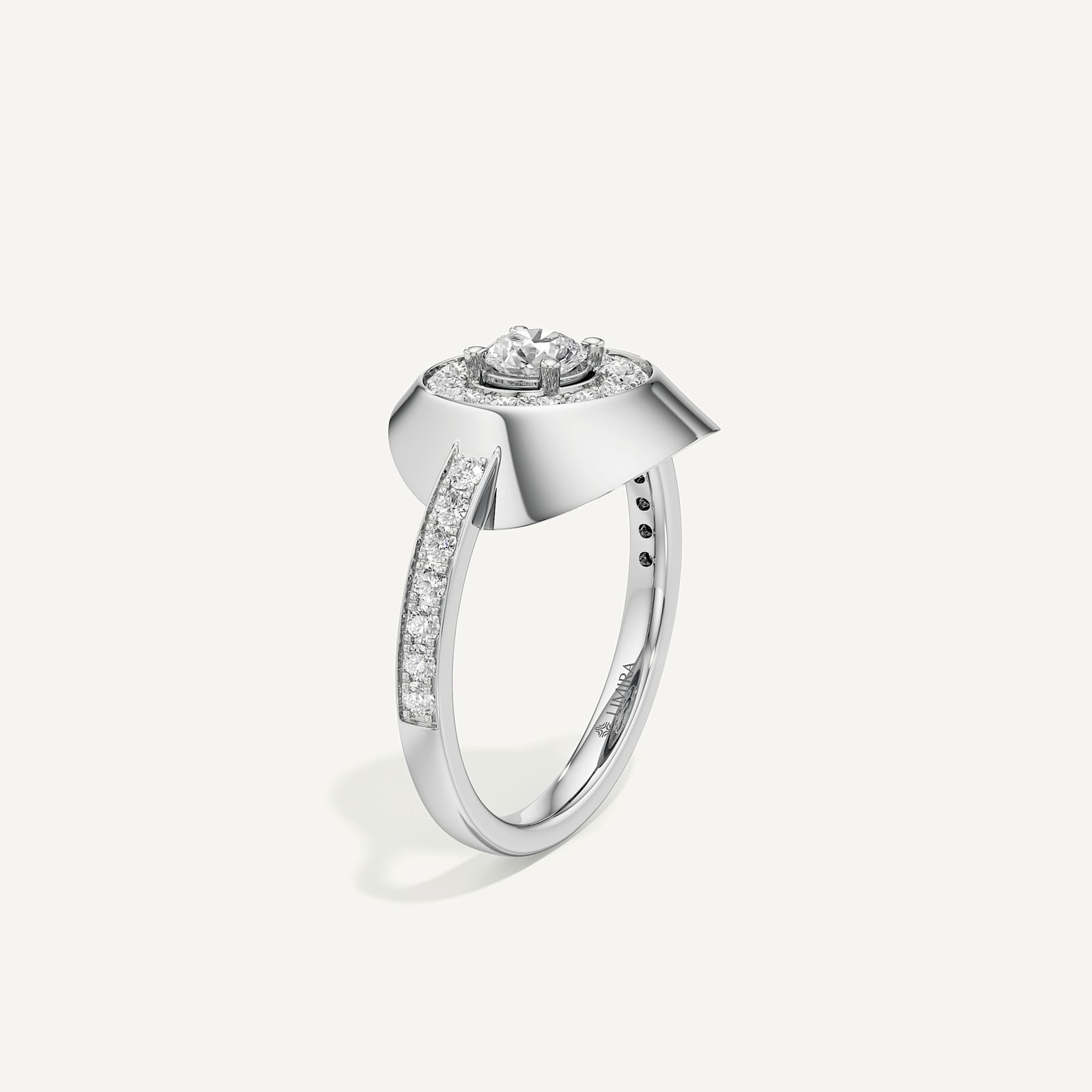 Floating Round Halo Diamond