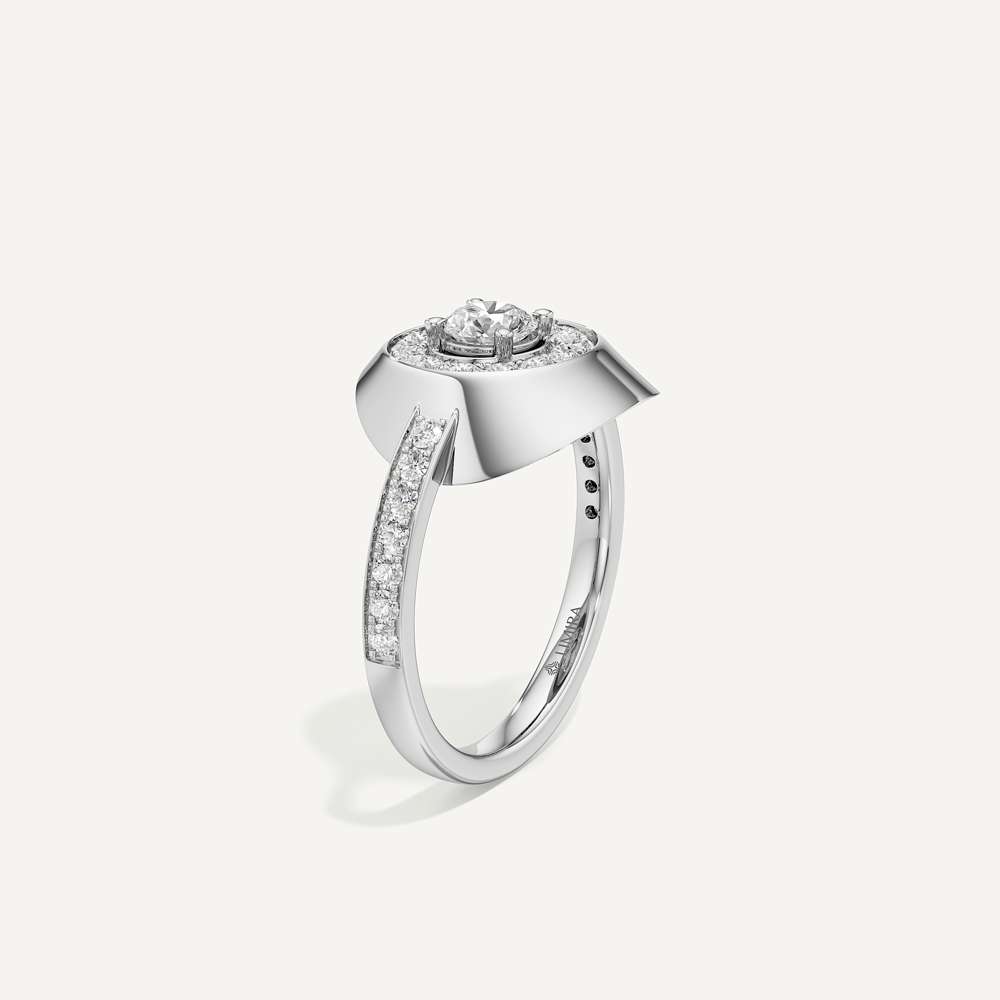 Floating Round Halo Diamond