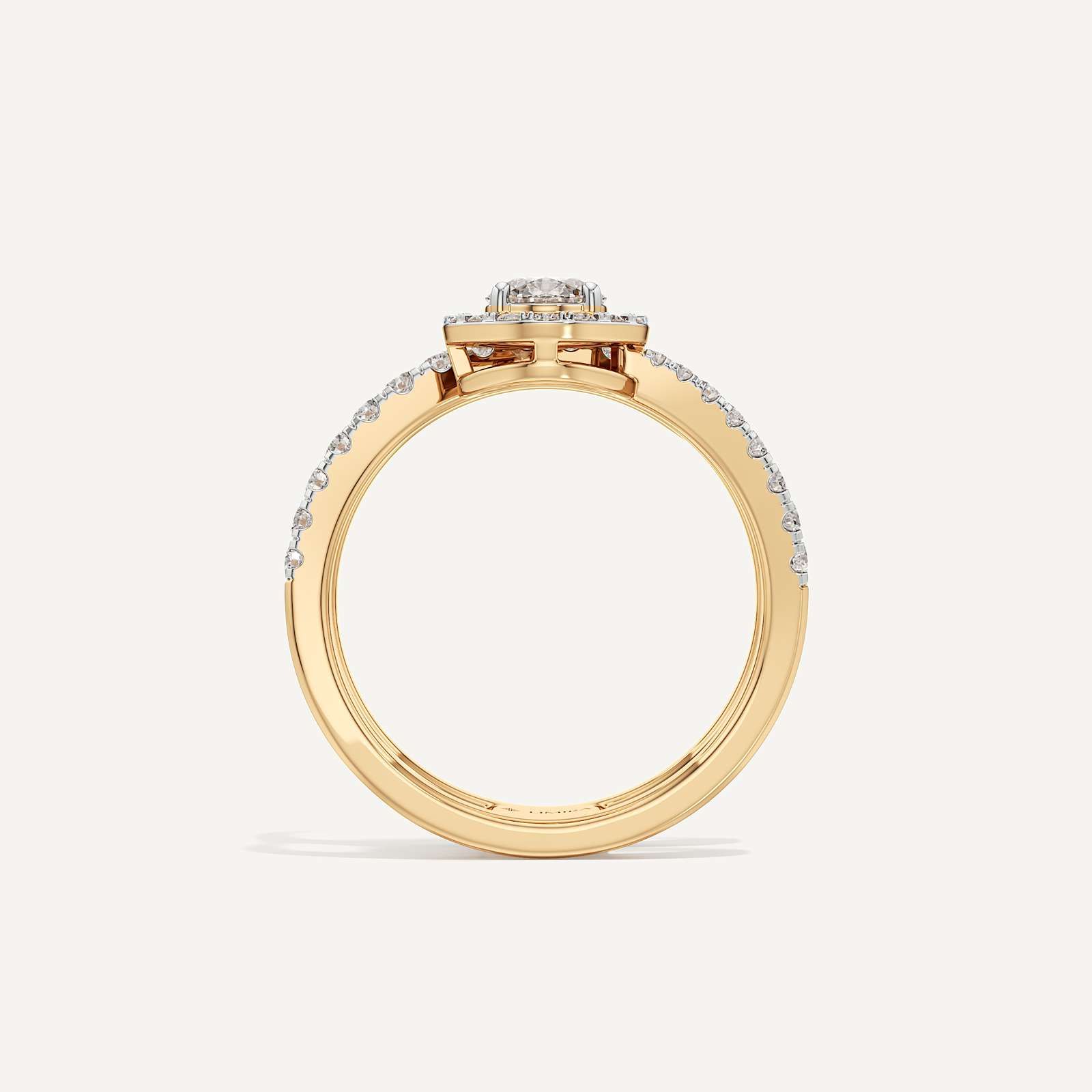 Trinity Swirl Round Diamond