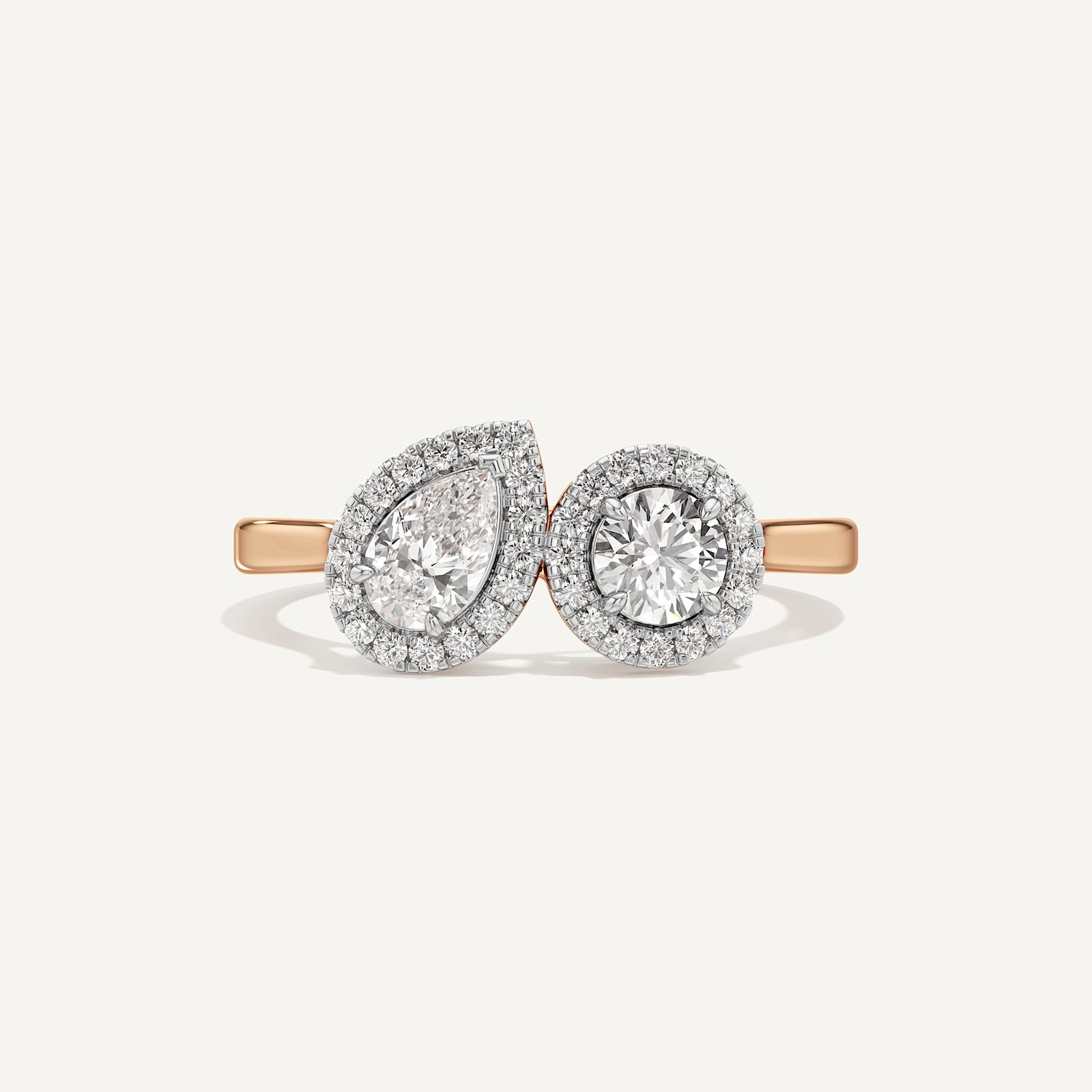 Pear & Round Duo Toi et Moi Diamond