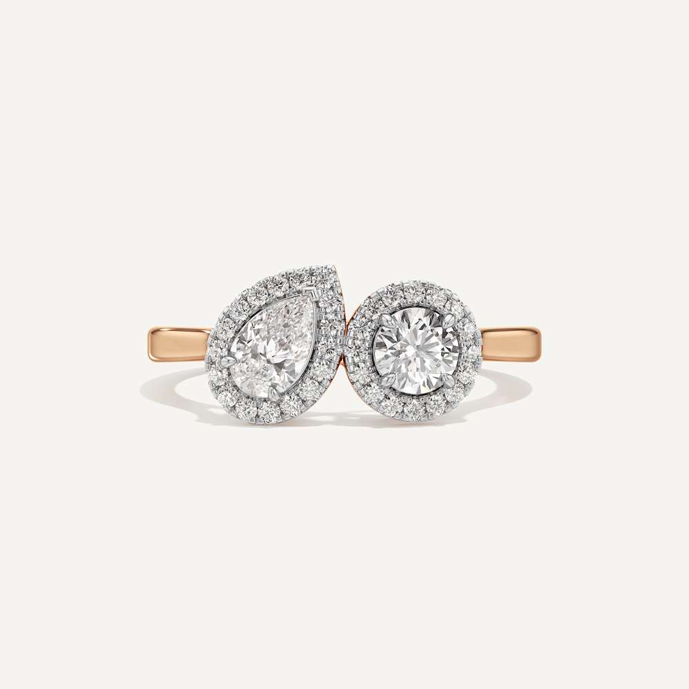 Pear & Round Duo Toi et Moi Diamond