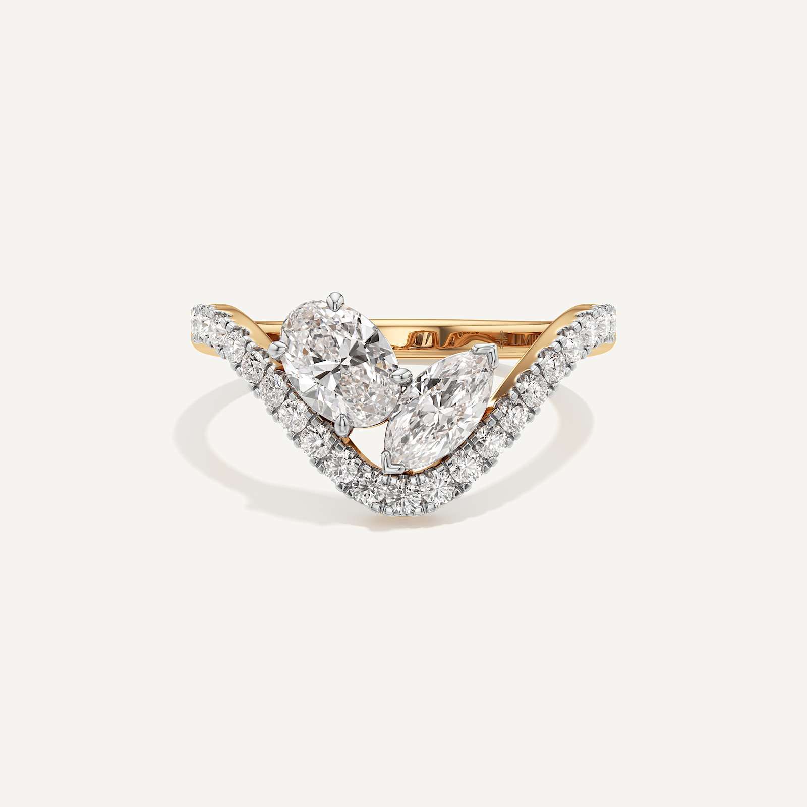 Marquise & Oval Wave Toi et Moi Diamond